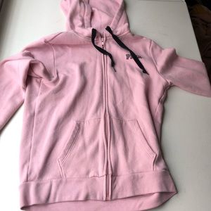 pink and green Pink zip up hoodies